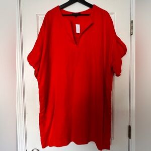 Banana Republic Bold Red Tunic Top